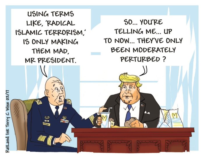 Trump Radical Cartoon